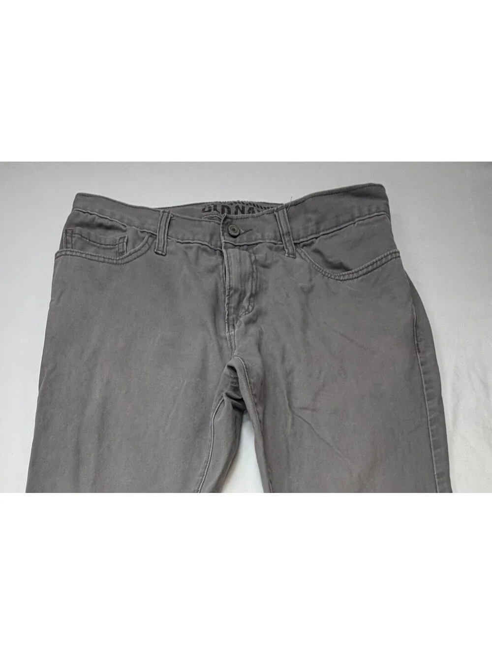 Old Navy Men's Straight Jeans Mid-Rise Zip Fly Medium Wash Size 33 Grey